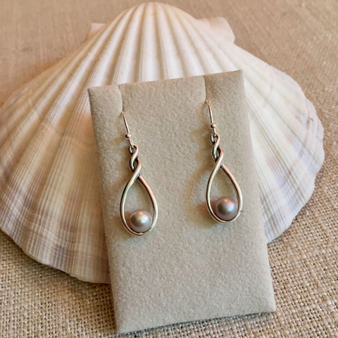 Twist And Shout Pearl Earrings - Sterling Silver - Pearl Jewelry
